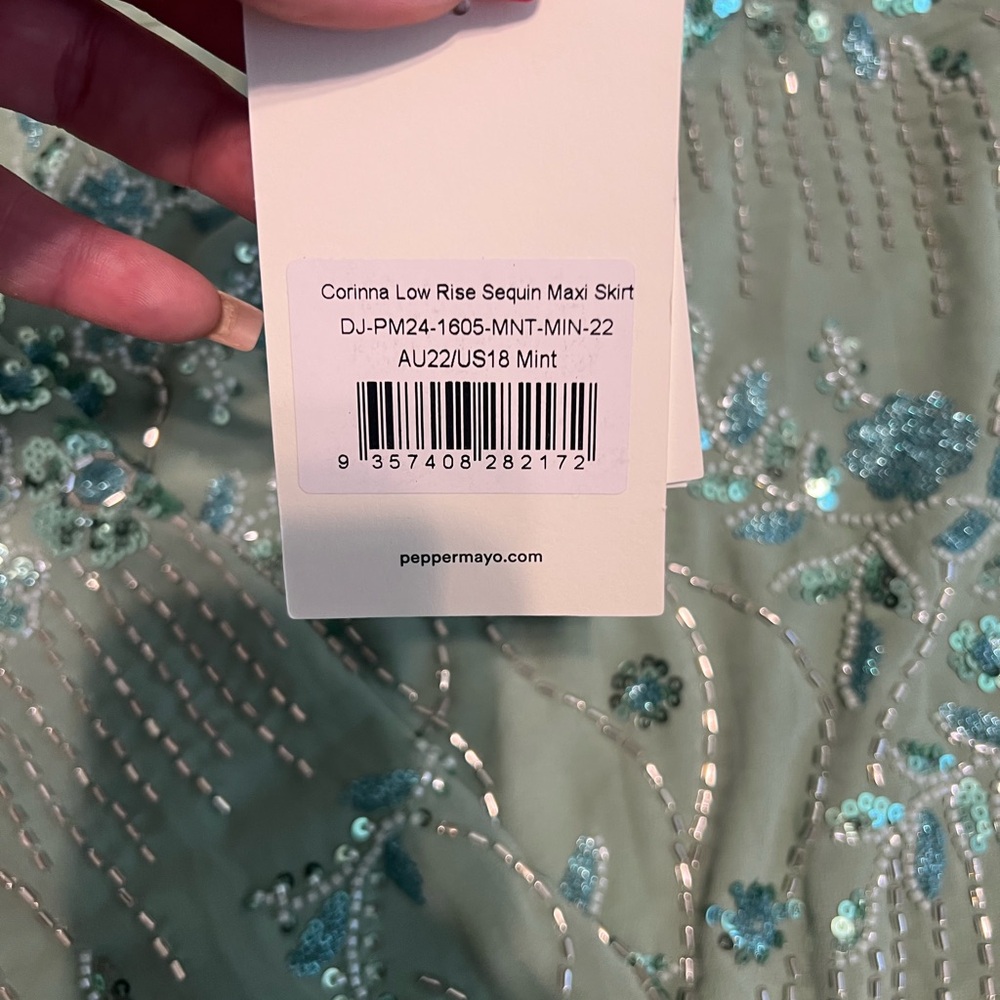 Peppermayo Teal Floral Maxi Skirt - Picture 5 of 5